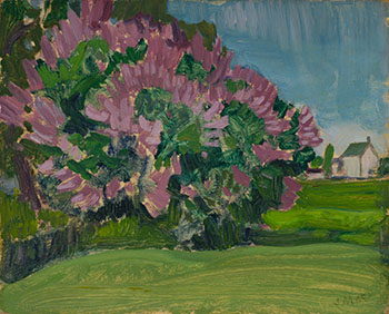 The Lilac Bush at the Artist's Home - Thornhill House par James Edward Hervey (J.E.H.) MacDonald