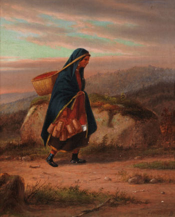 Moccasin Seller, Autumn by Cornelius David Krieghoff