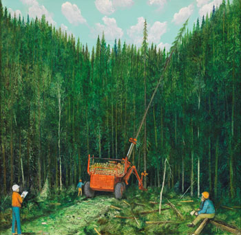 The Tree Harvester par William Kurelek