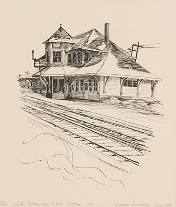 South Edmonton CPR Station, 1907 by James Lindsay