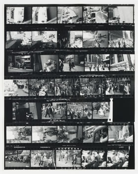 Bus Series, Contact Sheet par Robert Frank