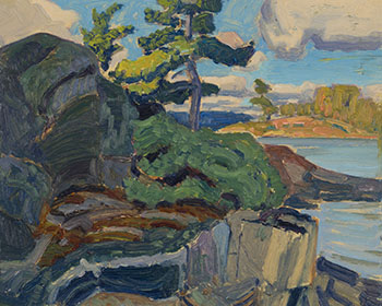 Rocky Shore, Sturgeon Bay (Georgian Bay Near Pointe-au-Baril) by James Edward Hervey (J.E.H.) MacDonald
