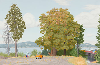 Beside the Public Wharf, Crofton, BC by Edward John (E.J.) Hughes