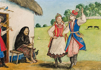 The Polish Bride and Groom by William Kurelek