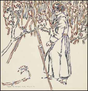 Woman Standing at Easel by David Brown Milne