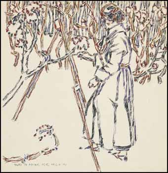 Woman Standing at Easel par David Brown Milne