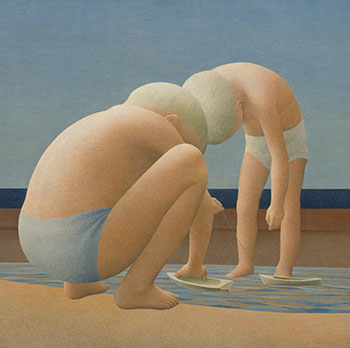 Two Boys Playing par Alexander Colville