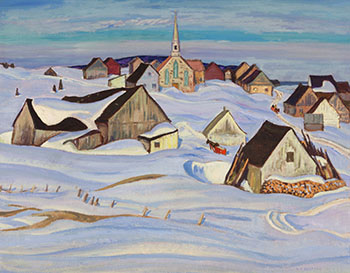 A Quebec Village (Winter, Saint-Fidèle) by Alexander Young (A.Y.) Jackson