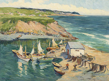 Village de L'Anse-aux-Gascons, Gaspé, Que. par Rita Mount