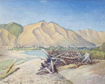 Kootenay Valley at Waldo, BC by William Percival (W.P.) Weston