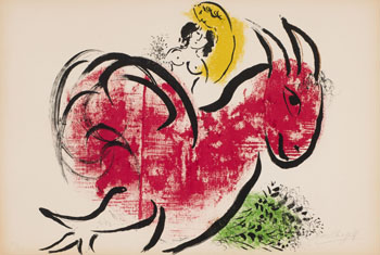 The Red Rooster par Marc Chagall