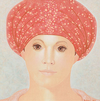 Frau mit Turban par Heinz Rabbow