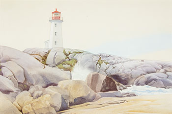 Peggy's Cove par Walter Joseph (W.J.) Phillips