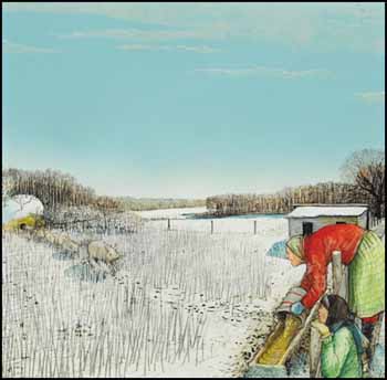 Calling Pigs to Feed by William Kurelek