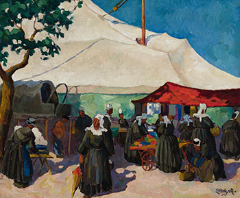 Circus Tent, Concarneau par Edwin Headley Holgate