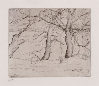 Trees in Winter, State VII par Lionel Lemoine FitzGerald