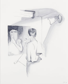 Untitled (Man Shaving) par Derek Root