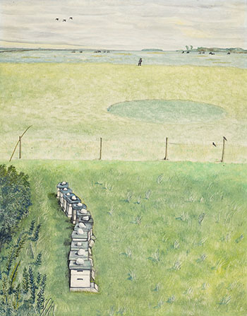 Beehives by William Kurelek