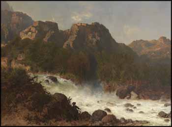 At the River Rapids by Otto Reinhold Jacobi