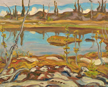 Muskeg Lake, Port Radium by Alexander Young (A.Y.) Jackson