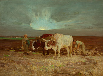 Moonrise, A Canadian Pastoral by Horatio Walker