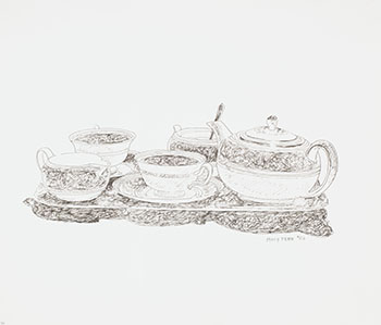 Teacups and Saucers by Mary Frances Pratt