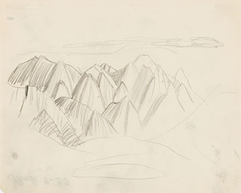 Rocky Mountain Drawing 9 - 37 by Lawren Stewart Harris