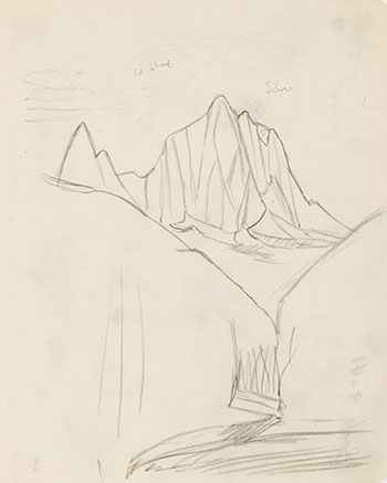 Rocky Mountain Drawing 9 - 41 by Lawren Stewart Harris