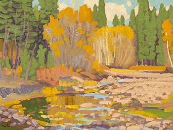 Watering Hole, John Ware's Ranch, Millarville, Alta. by Illingworth Holey Kerr
