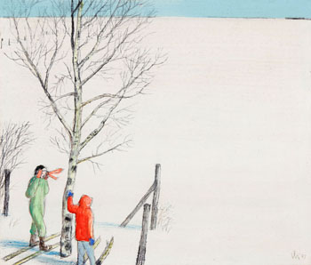 Next Shelter, Two Miles by William Kurelek