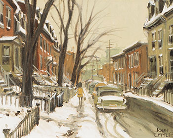 Rue Lusignan, St. Henri, Montreal by John Geoffrey Caruthers Little
