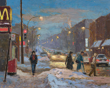 Evening on Queen Mary Road, Montreal par Antoine Bittar