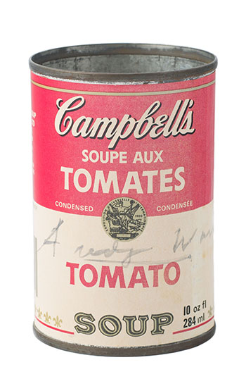 Autographed Campbell's Tomato Soup Can par Andy Warhol