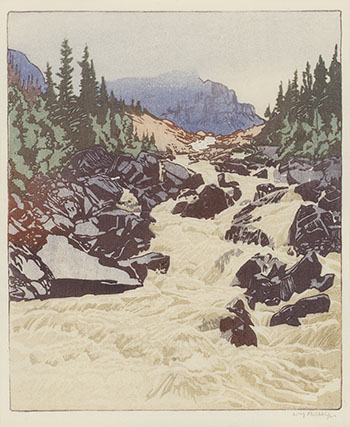 Above Lake Louise par Walter Joseph (W.J.) Phillips
