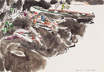 Landing on the Rock par David Brown Milne