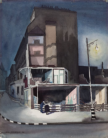 Vancouver Corner in the Moonlight by Jack Leonard Shadbolt