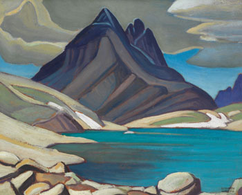 Mount Odaray from Lake McArthur / Rocky Mountain Sketch CXXV par Lawren Stewart Harris