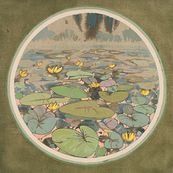 Lily Pads Tondeau by Edward William (Ted) Godwin