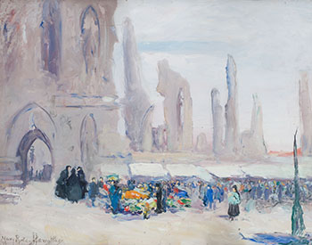 The Market Among the Ruins of Ypres par Mary Riter Hamilton