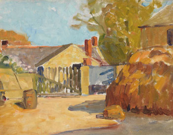 Farm Yard in Brittany par Helen Galloway McNicoll