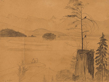 Howe Sound from Hopkins Landing by Edward John (E.J.) Hughes