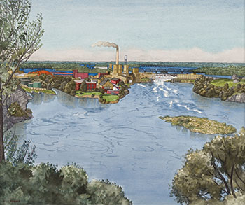 The Ottawa River from Parliament Hill by Edward John (E.J.) Hughes