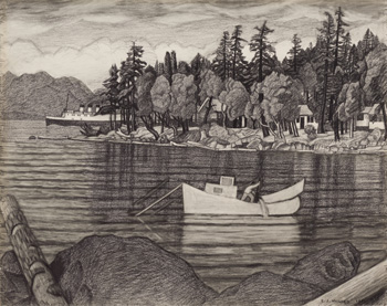 Taylor Bay, Gabriola Island, BC par Edward John (E.J.) Hughes