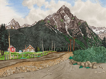 Mount Rocher de Boule near Hazelton by Edward John (E.J.) Hughes