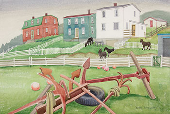 Neighbours, Calvert, Newfoundland par Doris Jean McCarthy