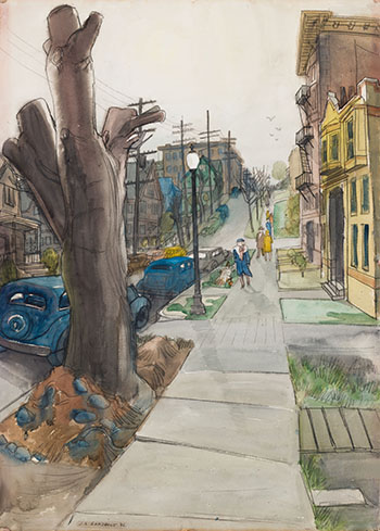 Thurlow Street, Sunday Morning par Jack Leonard Shadbolt