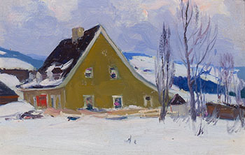 Vieille maison du rang St-Laurent, Baie-St-Paul by Clarence Alphonse Gagnon