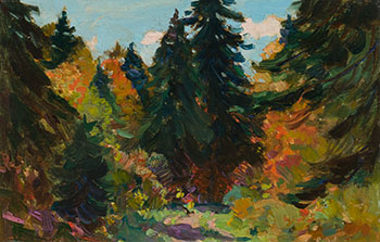 Dans le bois, Charlevoix by Clarence Alphonse Gagnon