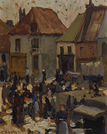 Market Scene par John William (J.W.) Beatty