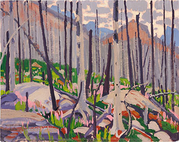 Fireweed and Burnt Timber, Storm Mountain par Illingworth Holey Kerr